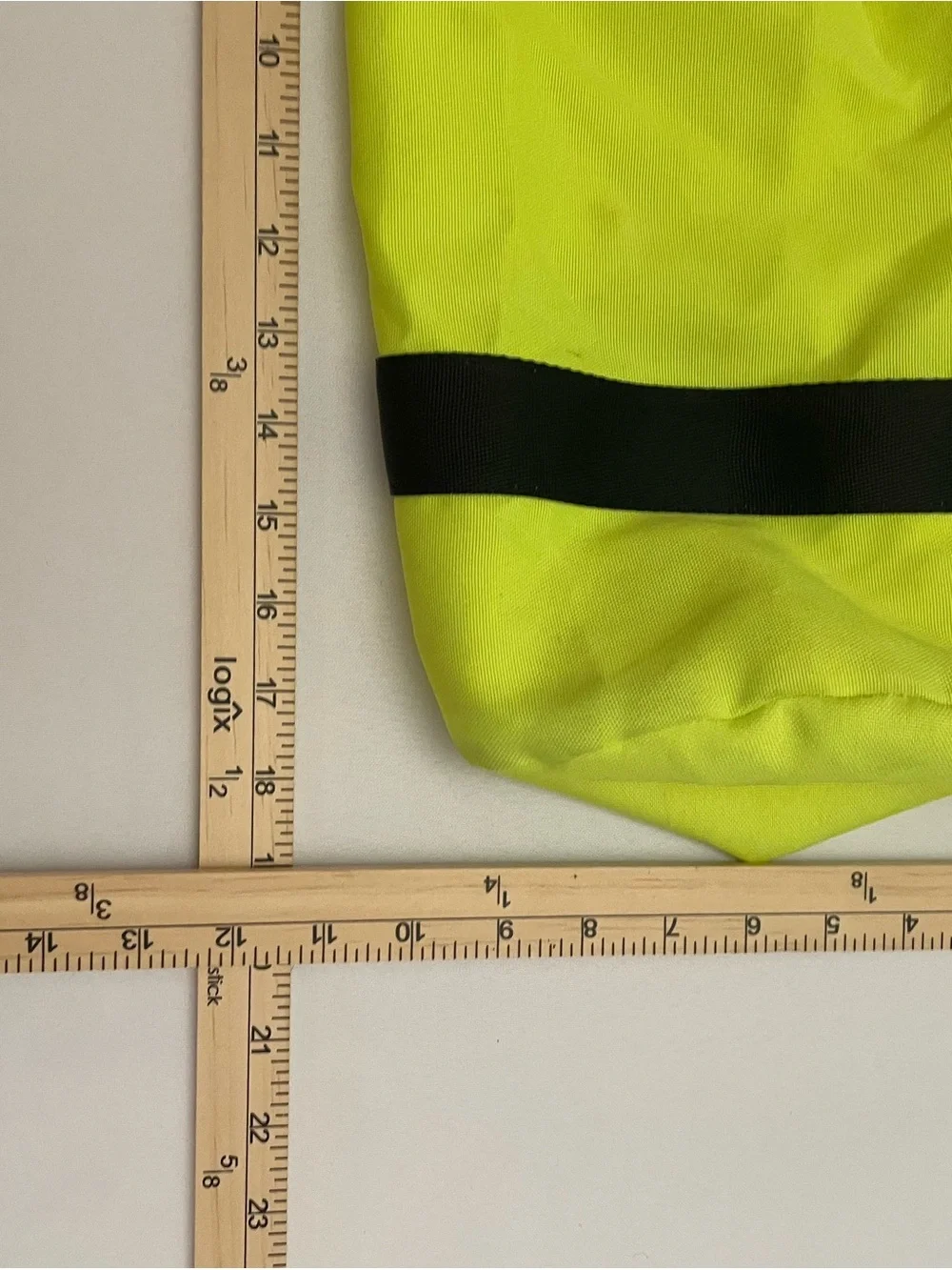 PINK Victoria's Secret Neon Yellow Canvas Tote Bag with Black Straps